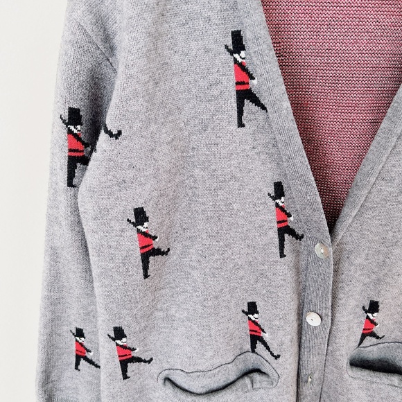 Grey Little British soldiers cardigan - Picture 2 of 3